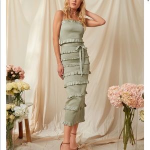 V.Chapman Lily dress in Sage. Worn once.